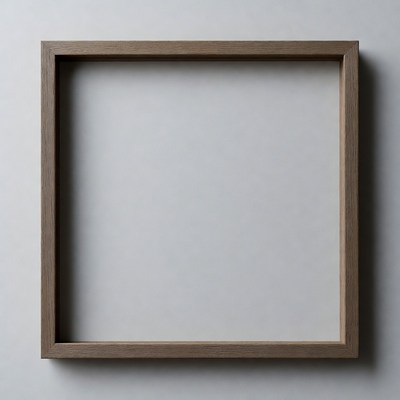 Empty Oak Wood Picture Frame