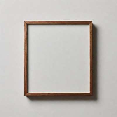 Empty Wooden Picture Frame