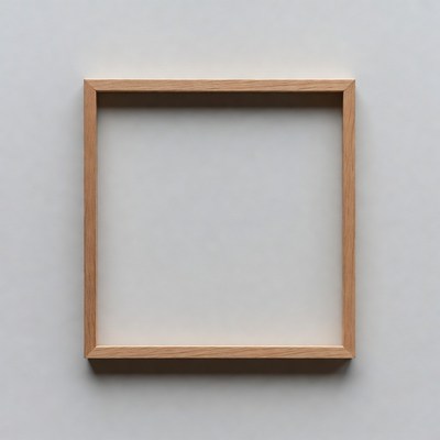 Empty Wooden Picture Frame