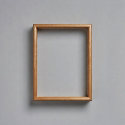 Empty Wooden Picture Frame