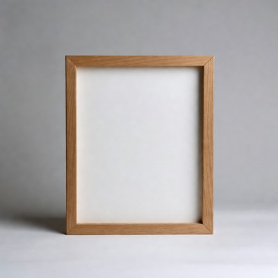 Empty Wooden Picture Frame