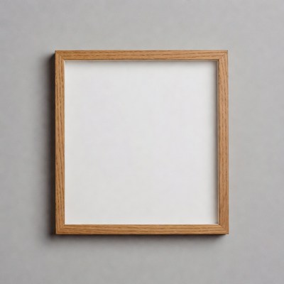 Oak Wood Frame with White Mat