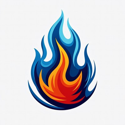 Blue Flame Icon