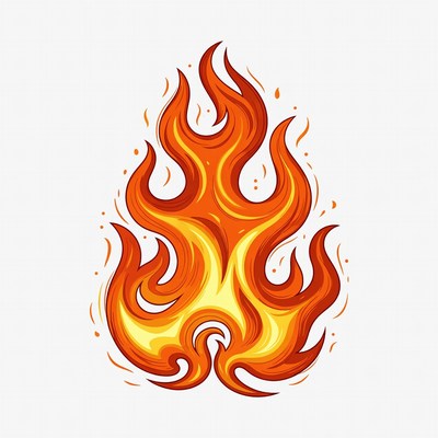Fiery Flame Illustration