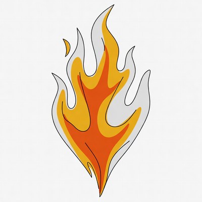 Flaming Fire Illustration