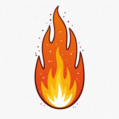 Cartoon Flame Icon