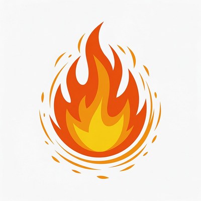 Burning Flame Illustration