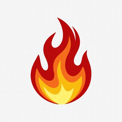 Flaming Fire Illustration