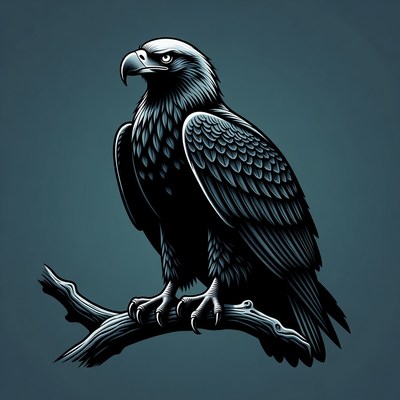 Bald Eagle Perched on Branch