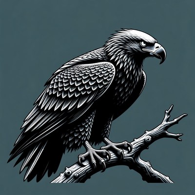 Bald Eagle Perched on Branch