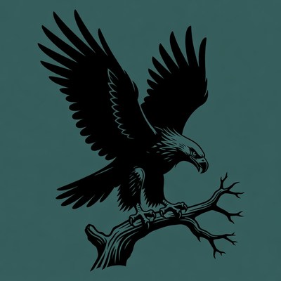 Bald Eagle Perched on Branch