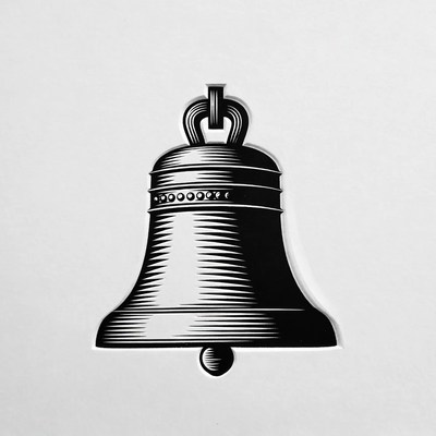 Black illustration of bell