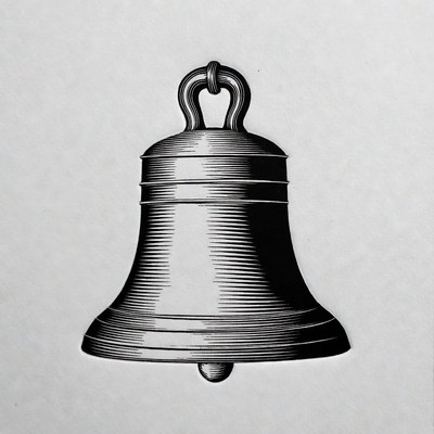 Vintage Engraved Church Bell