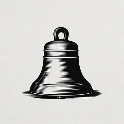 Black illustration of church bell
