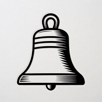 Black Outline Bell Illustration