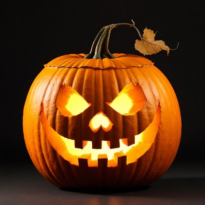 Carved Jack-o'-lantern Pumpkin