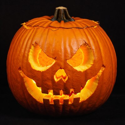 Carved Jack-o-Lantern Pumpkin