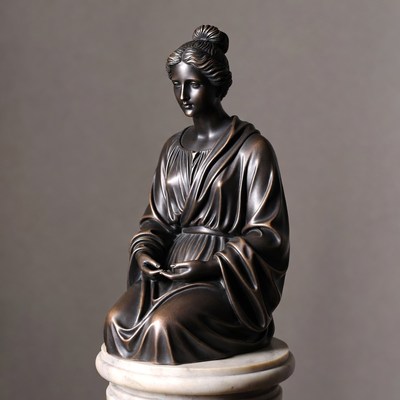 Bronze Statue of Seated Woman