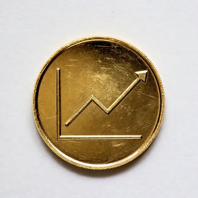 Gold Coin with Upward Graph