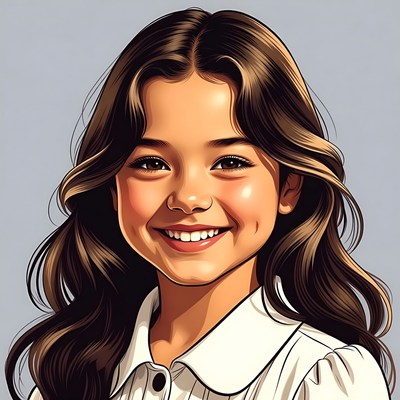 Smiling Asian girl portrait