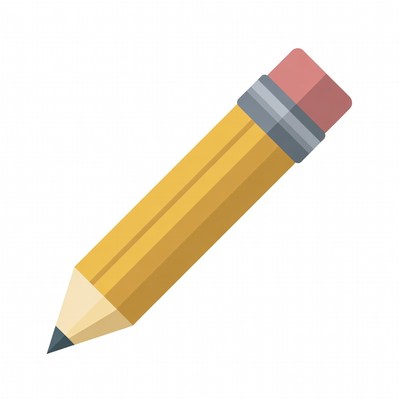 Yellow pencil with eraser