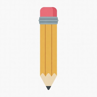 Yellow pencil with pink eraser
