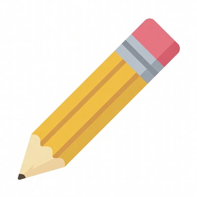 Yellow pencil with eraser