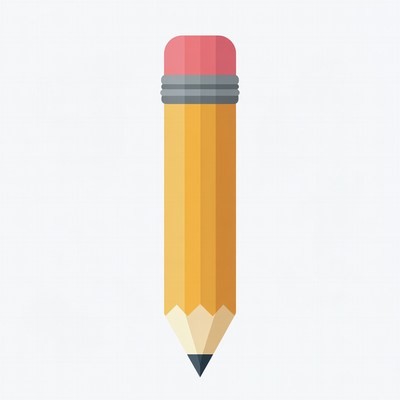 Yellow pencil with pink eraser