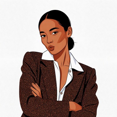 Asian woman with arms crossed