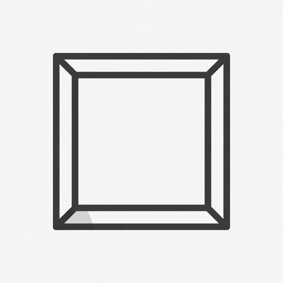 3D Cube Outline Icon