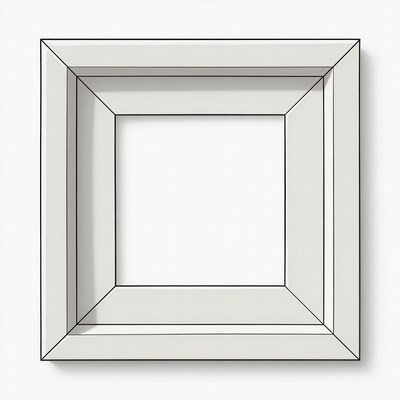 Empty White Picture Frame