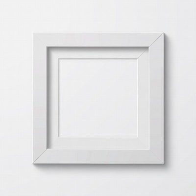 Empty White Picture Frame