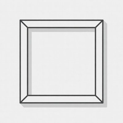 Empty Line Art Picture Frame