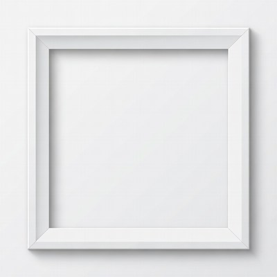Empty White Picture Frame