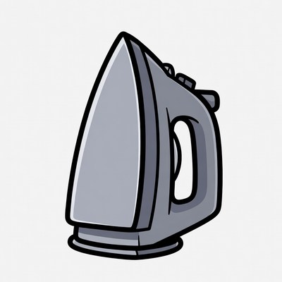 Cartoon Steam Iron Illustration