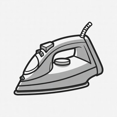 Clipart Steam Iron Illustration