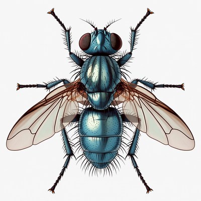 Blue Fly Illustration