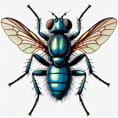 Blue Fly Illustration