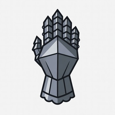 Medieval Knight Gauntlet Illustration