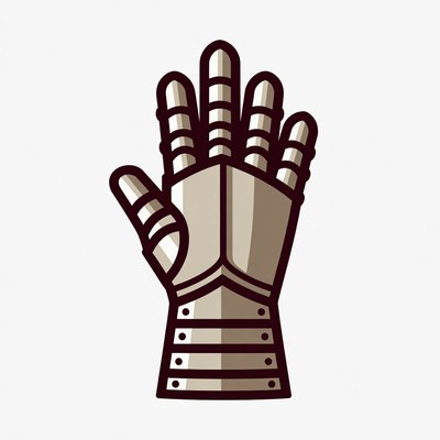 Knight Armor Gauntlet Illustration