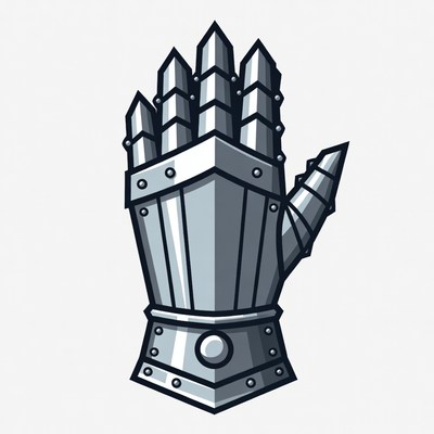 Medieval Knight Gauntlet Illustration