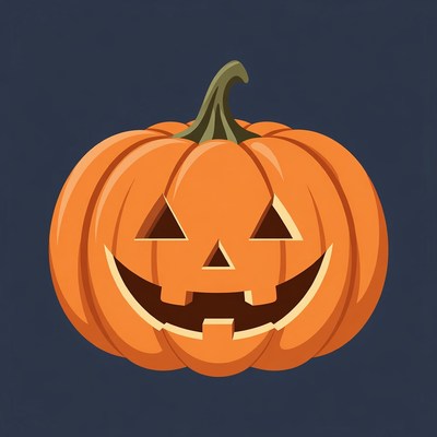 Smiling Jack-o'-lantern Pumpkin