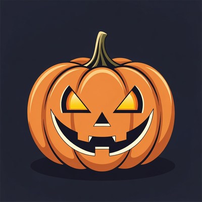 Jack-o'-lantern pumpkin illustration
