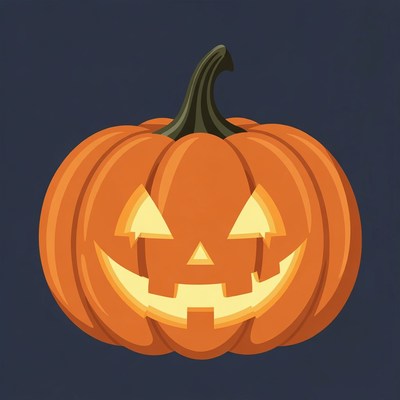 Jack-o'-lantern pumpkin illustration