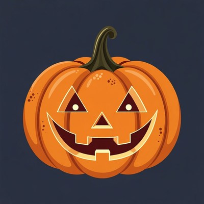 Smiling Jack-o'-lantern Pumpkin