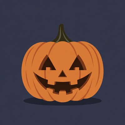 Jack-o'-lantern on dark background
