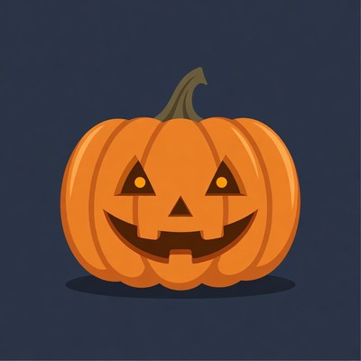 Smiling Jack-o'-lantern Pumpkin