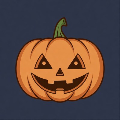 Smiling Jack-o'-lantern pumpkin