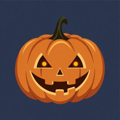 Jack-o'-lantern pumpkin illustration