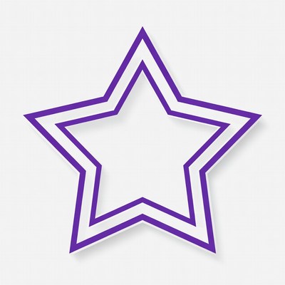 Purple Outline Star
